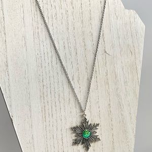 Mermaid Dragon Scale Snowflake Necklace